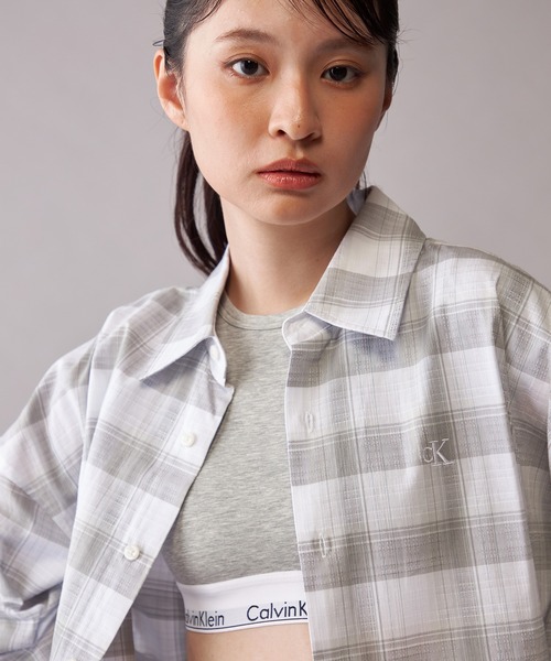 Calvin Klein(カルバン・クライン)の「【ZOZO限定】リラックスフィット チェック ロングスリーブシャツ(シャツ/ブラウス・メンズ・ブラック/ホワイト・S/M/XL/L)」の13枚目の写真