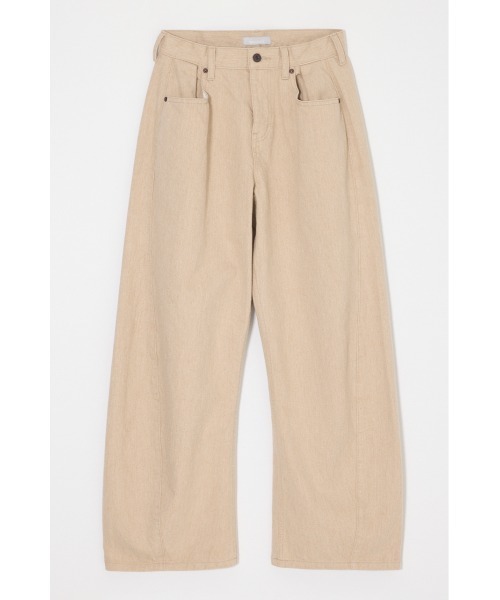 MOUSSY(マウジー)の「LOOSE WAIST CURVED STRAIGHT(デニムパンツ・レディース・グレー/ブラック/ベージュ・0/1/2)」の1枚目の写真
