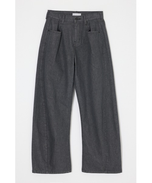 MOUSSY(マウジー)の「LOOSE WAIST CURVED STRAIGHT(デニムパンツ・レディース・グレー/ブラック/ベージュ・0/1/2)」の2枚目の写真