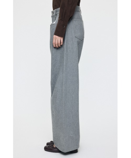 MOUSSY(マウジー)の「LOOSE WAIST CURVED STRAIGHT(デニムパンツ・レディース・グレー/ブラック/ベージュ・0/1/2)」の8枚目の写真