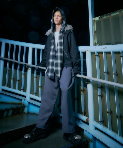 AIVER(アイバー)の「AIVER ファー襟脱着モトクロスジャケット(その他アウター・メンズ・グレー/ブラック・SMALL/LARGE/MEDIUM)」の4枚目の写真