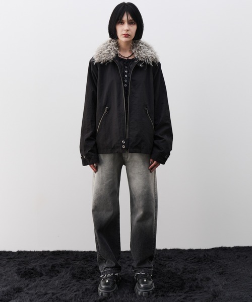 AIVER(アイバー)の「AIVER ファー襟脱着モトクロスジャケット(その他アウター・メンズ・グレー/ブラック・SMALL/LARGE/MEDIUM)」の16枚目の写真