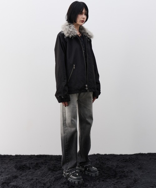 AIVER(アイバー)の「AIVER ファー襟脱着モトクロスジャケット(その他アウター・メンズ・グレー/ブラック・SMALL/LARGE/MEDIUM)」の15枚目の写真