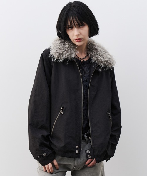 AIVER(アイバー)の「AIVER ファー襟脱着モトクロスジャケット(その他アウター・メンズ・グレー/ブラック・SMALL/LARGE/MEDIUM)」の7枚目の写真
