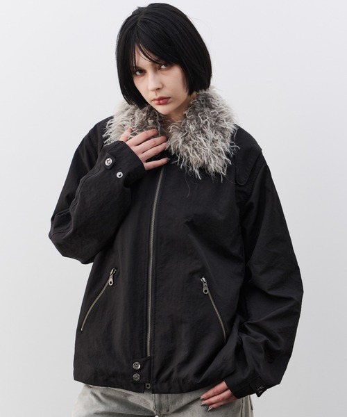 AIVER(アイバー)の「AIVER ファー襟脱着モトクロスジャケット(その他アウター・メンズ・グレー/ブラック・SMALL/LARGE/MEDIUM)」の18枚目の写真