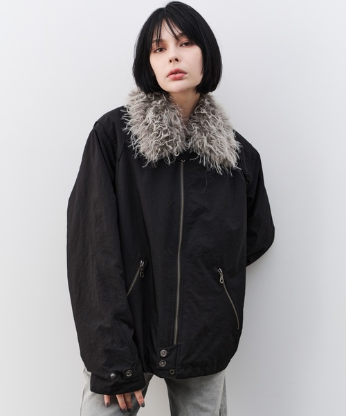 AIVER(アイバー)の「AIVER ファー襟脱着モトクロスジャケット(その他アウター・メンズ・グレー/ブラック・SMALL/LARGE/MEDIUM)」の20枚目の写真