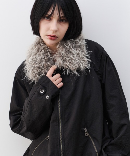 AIVER(アイバー)の「AIVER ファー襟脱着モトクロスジャケット(その他アウター・メンズ・グレー/ブラック・SMALL/LARGE/MEDIUM)」の21枚目の写真