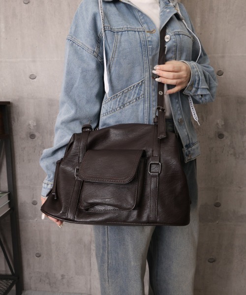 Miniministore(ミニミニストア)の「トートバッグレディース肩掛けバッグ大容量(トートバッグ・レディース・ダークブラウン/ブラック・FREE)」の11枚目の写真