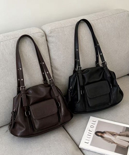 Miniministore(ミニミニストア)の「トートバッグレディース肩掛けバッグ大容量(トートバッグ・レディース・ダークブラウン/ブラック・FREE)」の17枚目の写真