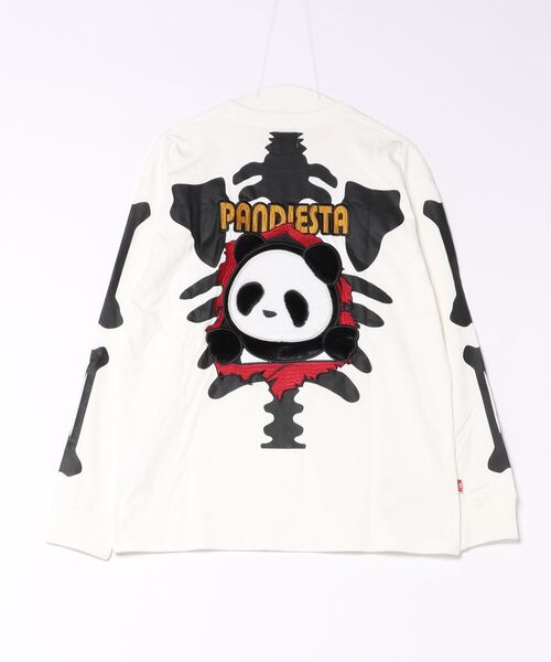 PANDIESTA(パンディエスタ)の「パンダボーン飛び出しロンT(M2)(Tシャツ/カットソー・メンズ・ブラック・L/XXL/XL)」の2枚目の写真