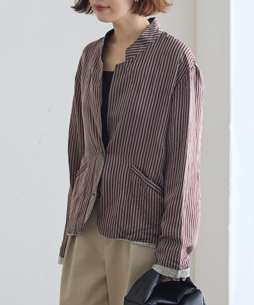 journal standard L'essage(ジャーナルスタンダードレサージュ)の「TanC TOKYO/タンクトウキョウ W FACE CUPRA JACKET ジャケット(その他アウター・レディース・グレー・FREE)」の1枚目の写真