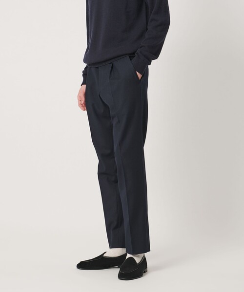 UNITED ARROWS(ユナイテッドアローズ)の「サイドシャーリング 1プリーツ スリムテーパード スラックス ヨコストレッチ(スラックス・メンズ・グレー系/ダークブラウン/ネイビー・46/50/48/44)」の3枚目の写真