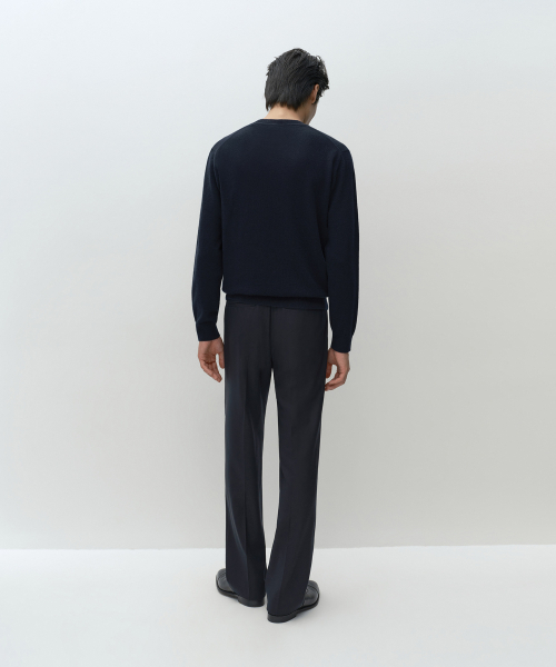 MUSINSA STANDARD（ムシンサスタンダード）の「[プラス] ストレートウールスラックス [ネイビー]（スラックス・メンズ・その他・28/29/30/31/32/33/34/36/38）」の4枚目の写真
