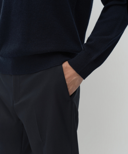 MUSINSA STANDARD（ムシンサスタンダード）の「[プラス] ストレートウールスラックス [ネイビー]（スラックス・メンズ・その他・28/29/30/31/32/33/34/36/38）」の6枚目の写真