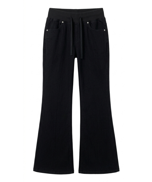 BBAEBBAE（ペッペ）の「ストリング ローウエスト bootカット パンツ 2COLOR（その他パンツ・レディース・アイボリー/ブラック・X-LARGE/SMALL/MEDIUM/LARGE）」の3枚目の写真