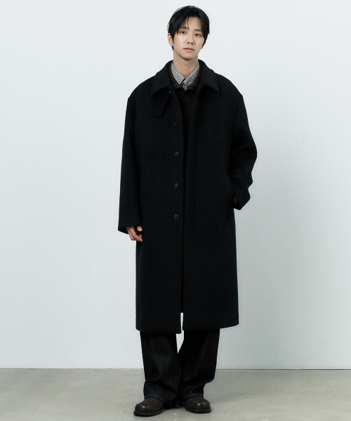 MINDBRIDGE（マインドブリッジ）の「[ON] カシミヤ オーバーサイズ バルマカン ロングコート - 3color（チェスターコート・メンズ・ブラック/ネイビー/グレー系その他・100/110/95/105）」の6枚目の写真