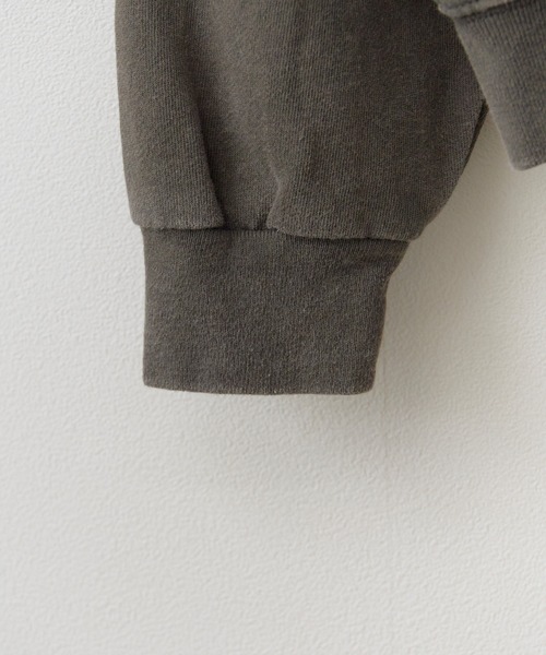 仿舊加工品牌Logo狐狸刺繡長袖大學T