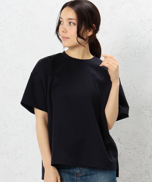 green label relaxing(グリーンレーベルリラクシング)の「KC ポンチ ビッグTシャツ SSL◆(Tシャツ/カットソー・レディース・オフホワイト/ブラウン/ネイビー・38/40)」の3枚目の写真