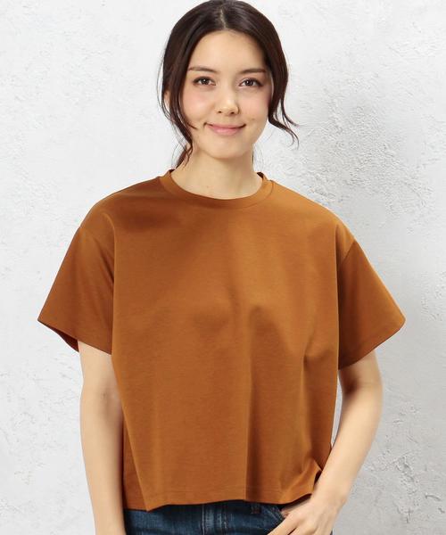 green label relaxing(グリーンレーベルリラクシング)の「KC ポンチ ビッグTシャツ SSL◆(Tシャツ/カットソー・レディース・オフホワイト/ブラウン/ネイビー・38/40)」の2枚目の写真