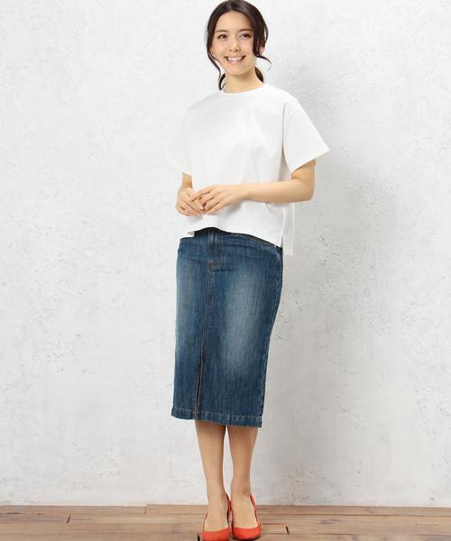 green label relaxing(グリーンレーベルリラクシング)の「KC ポンチ ビッグTシャツ SSL◆(Tシャツ/カットソー・レディース・オフホワイト/ブラウン/ネイビー・38/40)」の14枚目の写真