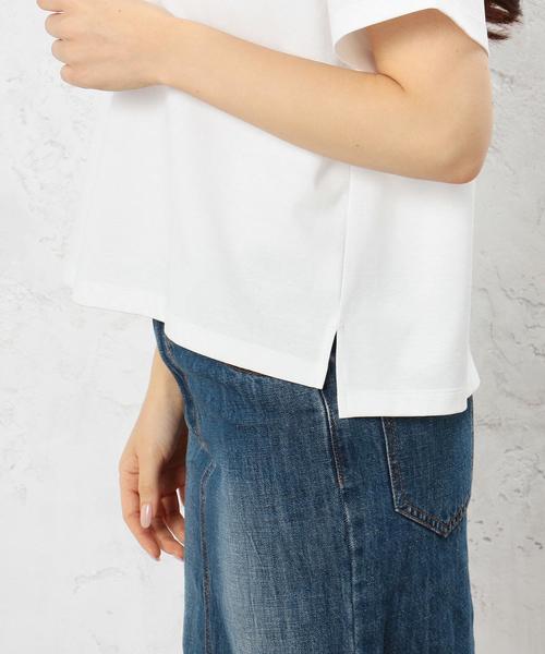 green label relaxing(グリーンレーベルリラクシング)の「KC ポンチ ビッグTシャツ SSL◆(Tシャツ/カットソー・レディース・オフホワイト/ブラウン/ネイビー・38/40)」の5枚目の写真