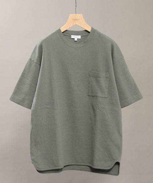 BEAUTY&YOUTH UNITED ARROWS（ビューティーアンドユースユナイテッドアローズ）の「BY ∴ ビッグ ピケ フォルム カットソー MADE IN JAPAN◆（Tシャツ/カットソー・メンズ・オリーブ/ホワイト/ブラック・X-LARGE/SMALL/MEDIUM/LARGE）」の3枚目の写真