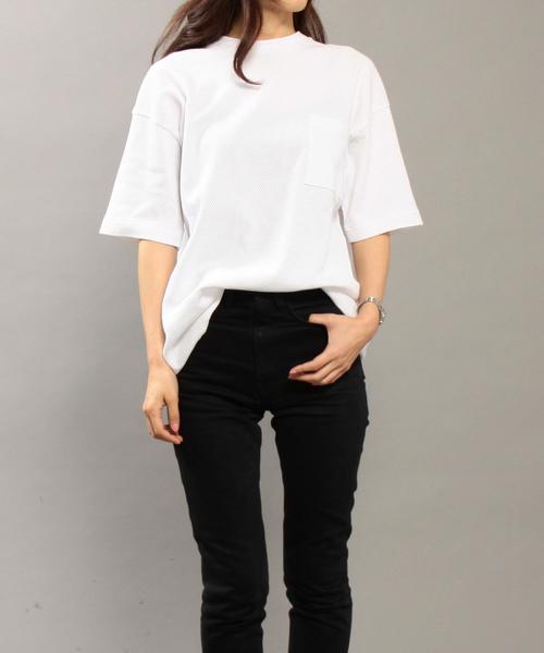 BEAUTY&YOUTH UNITED ARROWS（ビューティーアンドユースユナイテッドアローズ）の「BY ∴ ビッグ ピケ フォルム カットソー MADE IN JAPAN◆（Tシャツ/カットソー・メンズ・オリーブ/ホワイト/ブラック・X-LARGE/SMALL/MEDIUM/LARGE）」の10枚目の写真