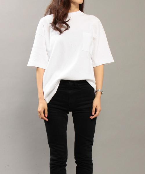 BEAUTY&YOUTH UNITED ARROWS（ビューティーアンドユースユナイテッドアローズ）の「BY ∴ ビッグ ピケ フォルム カットソー MADE IN JAPAN◆（Tシャツ/カットソー・メンズ・オリーブ/ホワイト/ブラック・X-LARGE/SMALL/MEDIUM/LARGE）」の11枚目の写真