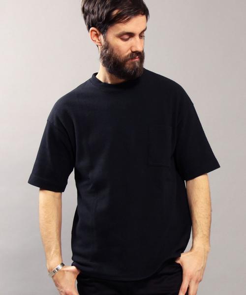 BEAUTY&YOUTH UNITED ARROWS（ビューティーアンドユースユナイテッドアローズ）の「BY ∴ ビッグ ピケ フォルム カットソー MADE IN JAPAN◆（Tシャツ/カットソー・メンズ・オリーブ/ホワイト/ブラック・X-LARGE/SMALL/MEDIUM/LARGE）」の7枚目の写真