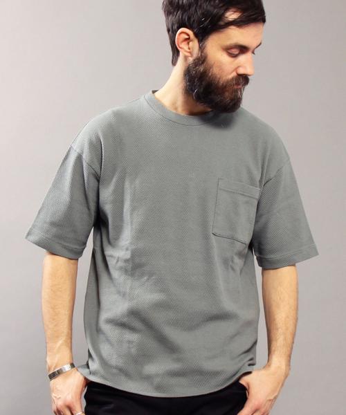 BEAUTY&YOUTH UNITED ARROWS（ビューティーアンドユースユナイテッドアローズ）の「BY ∴ ビッグ ピケ フォルム カットソー MADE IN JAPAN◆（Tシャツ/カットソー・メンズ・オリーブ/ホワイト/ブラック・X-LARGE/SMALL/MEDIUM/LARGE）」の17枚目の写真