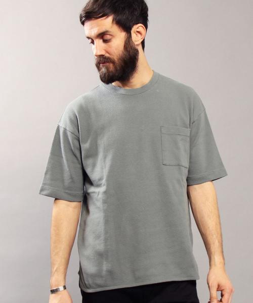 BEAUTY&YOUTH UNITED ARROWS（ビューティーアンドユースユナイテッドアローズ）の「BY ∴ ビッグ ピケ フォルム カットソー MADE IN JAPAN◆（Tシャツ/カットソー・メンズ・オリーブ/ホワイト/ブラック・X-LARGE/SMALL/MEDIUM/LARGE）」の18枚目の写真