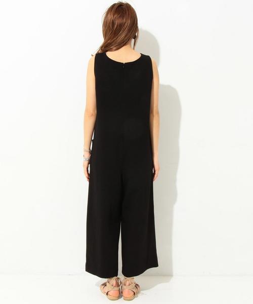 Another Edition（アナザーエディション）の「【WEB店舗限定】ポンチVネックオールインワン/ aeBC ポンチ V/N AIO◆（つなぎ/オールインワン・レディース・ブラック/オリーブ/シャーベット・フリー）」の4枚目の写真