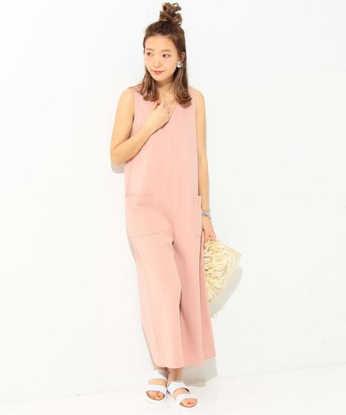 Another Edition（アナザーエディション）の「【WEB店舗限定】ポンチVネックオールインワン/ aeBC ポンチ V/N AIO◆（つなぎ/オールインワン・レディース・ブラック/オリーブ/シャーベット・フリー）」の11枚目の写真