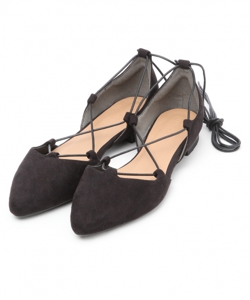 LEPSIM（レプシィム）の「レースアップセパレートフラットシューズ　724850（バレエシューズ・レディース・ブラック・MEDIUM/SMALL/LARGE）」の3枚目の写真