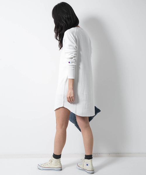 Champion(チャンピオン)の「Champion / チャンピオン × AMERICAN RAG CIE 別注 ミリタリーサーマルワンピース(ワンピース・レディース・オフホワイト/ブラック/トップグレー・FREE)」の20枚目の写真