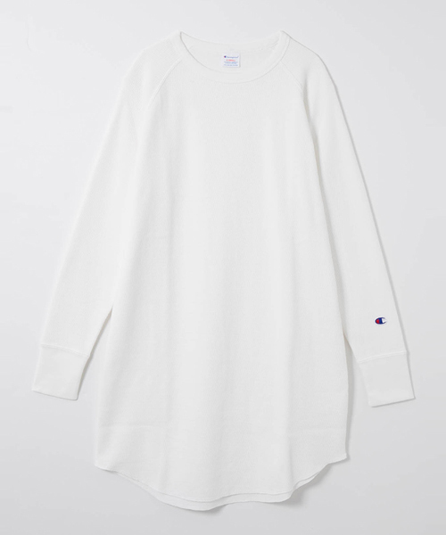 Champion(チャンピオン)の「Champion / チャンピオン × AMERICAN RAG CIE 別注 ミリタリーサーマルワンピース(ワンピース・レディース・オフホワイト/ブラック/トップグレー・FREE)」の22枚目の写真