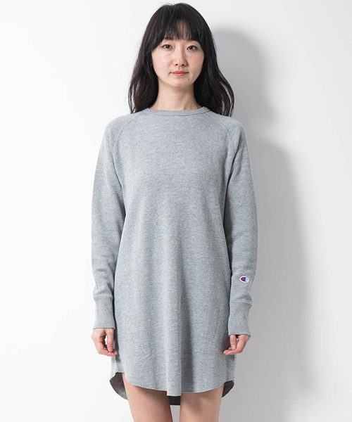 Champion(チャンピオン)の「Champion / チャンピオン × AMERICAN RAG CIE 別注 ミリタリーサーマルワンピース(ワンピース・レディース・オフホワイト/ブラック/トップグレー・FREE)」の14枚目の写真