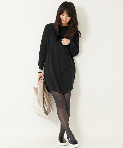 Champion(チャンピオン)の「Champion / チャンピオン × AMERICAN RAG CIE 別注 ミリタリーサーマルワンピース(ワンピース・レディース・オフホワイト/ブラック/トップグレー・FREE)」の4枚目の写真