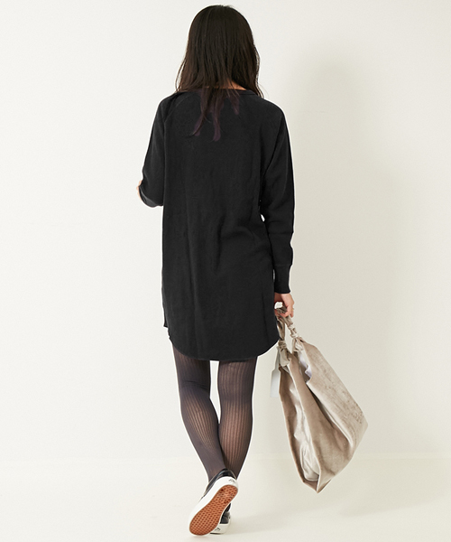 Champion(チャンピオン)の「Champion / チャンピオン × AMERICAN RAG CIE 別注 ミリタリーサーマルワンピース(ワンピース・レディース・オフホワイト/ブラック/トップグレー・FREE)」の5枚目の写真