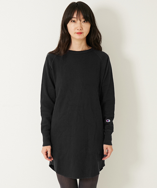 Champion(チャンピオン)の「Champion / チャンピオン × AMERICAN RAG CIE 別注 ミリタリーサーマルワンピース(ワンピース・レディース・オフホワイト/ブラック/トップグレー・FREE)」の6枚目の写真