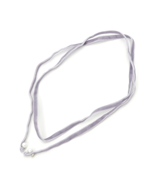 SLY（スライ）の「VELVET CHOKER（ネックレス・レディース・ブラック/ライトパープル/ワインレッド・FREE）」の3枚目の写真