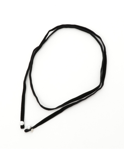 SLY（スライ）の「VELVET CHOKER（ネックレス・レディース・ブラック/ライトパープル/ワインレッド・FREE）」の2枚目の写真