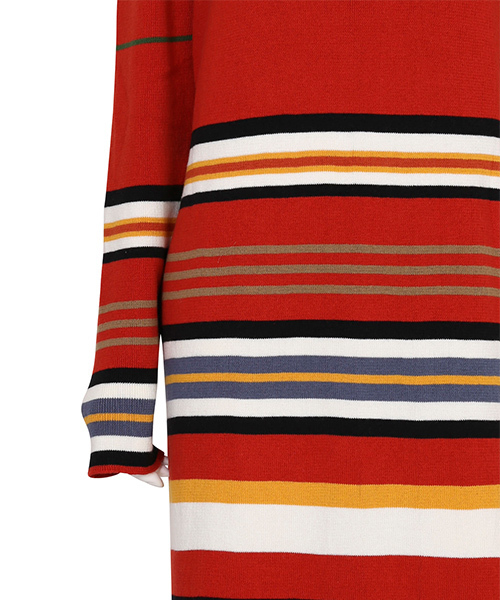 Ungrid（アングリッド）の「マルチボーダーニットワンピース（ワンピース・レディース・グレー/レッド・FREE）」の8枚目の写真