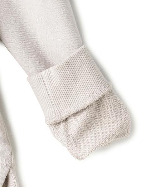 green label relaxing（グリーンレーベルリラクシング）の「【KIDS】ウラケ クマパッチワークプルオーバー ロングスリーブ◆（スウェット・キッズ・ライトグレー/ベージュ・125/105/115/95）」の4枚目の写真