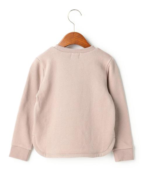 green label relaxing（グリーンレーベルリラクシング）の「【KIDS】ウラケ クマパッチワークプルオーバー ロングスリーブ◆（スウェット・キッズ・ライトグレー/ベージュ・125/105/115/95）」の5枚目の写真