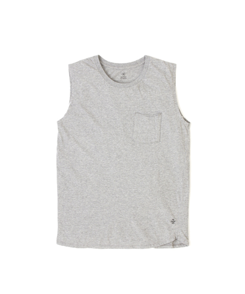 DAILY STANDARD by SANDINISTA（デイリースタンダードバイサンディニスタ）の「Cadet Sleeveless Pocket Tee / スリーブレスポケットトップ（タンクトップ・メンズ・ネイビー/チャコールグレー/ホワイト/ブラック/ヘザーグレー・X-LARGE/MEDIUM/X-SMALL/LARGE/SMALL）」の16枚目の写真