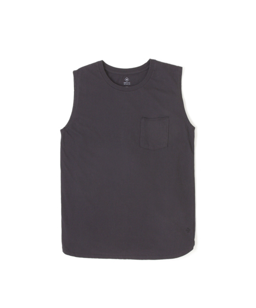 DAILY STANDARD by SANDINISTA（デイリースタンダードバイサンディニスタ）の「Cadet Sleeveless Pocket Tee / スリーブレスポケットトップ（タンクトップ・メンズ・ネイビー/チャコールグレー/ホワイト/ブラック/ヘザーグレー・X-LARGE/MEDIUM/X-SMALL/LARGE/SMALL）」の15枚目の写真