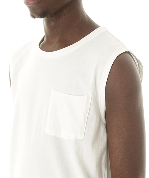 DAILY STANDARD by SANDINISTA（デイリースタンダードバイサンディニスタ）の「Cadet Sleeveless Pocket Tee / スリーブレスポケットトップ（タンクトップ・メンズ・ネイビー/チャコールグレー/ホワイト/ブラック/ヘザーグレー・X-LARGE/MEDIUM/X-SMALL/LARGE/SMALL）」の19枚目の写真