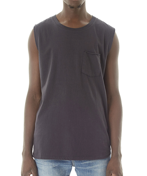 DAILY STANDARD by SANDINISTA（デイリースタンダードバイサンディニスタ）の「Cadet Sleeveless Pocket Tee / スリーブレスポケットトップ（タンクトップ・メンズ・ネイビー/チャコールグレー/ホワイト/ブラック/ヘザーグレー・X-LARGE/MEDIUM/X-SMALL/LARGE/SMALL）」の22枚目の写真