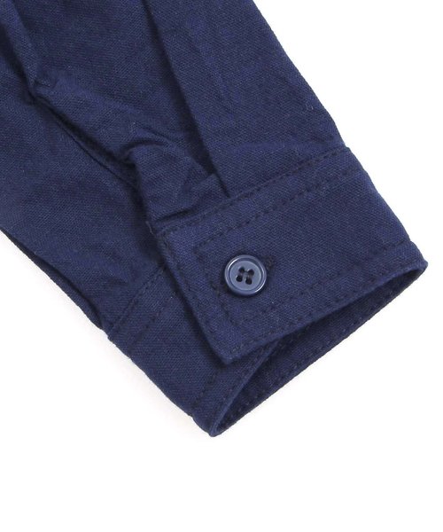 apres les cours（アプレレクール）の「ストライプシャツチュニック（チュニック・キッズ・ネイビー/オフホワイト・80/110/130/140/100/120/90）」の5枚目の写真